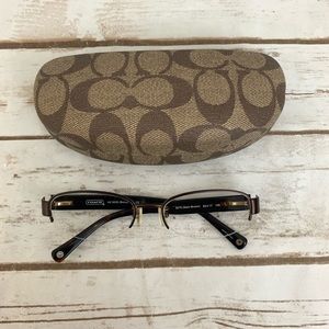 COACH Betsy Brown Half Rim Frames Glasses